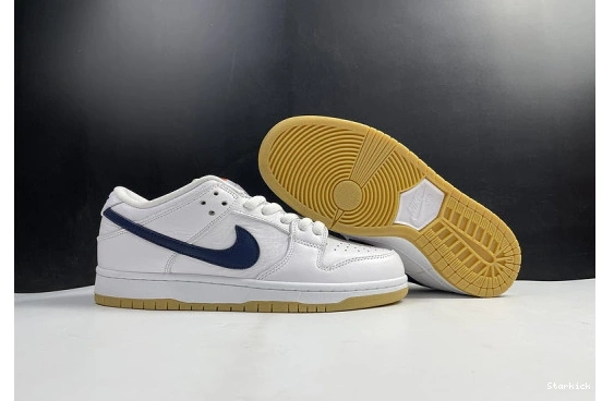 White Label Dunk Nike Orange Navy CZ2249-100 SB Low 0327